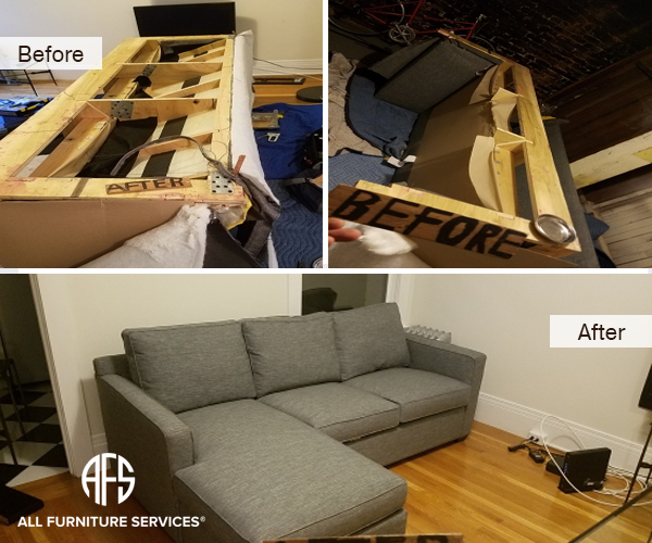 disassembling a sofa bed